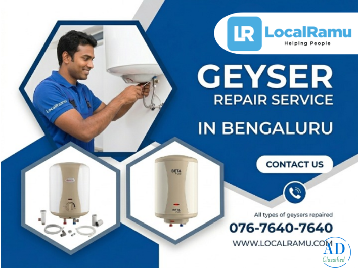 Your Geyser Repair Service Deserves Expert Hands Like LocalRamu Services in Bengaluru