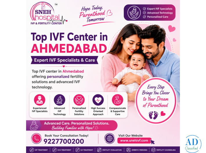 Top IVF Center in Ahmedabad – Expert IVF Specialists & Care