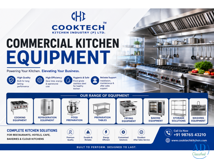Commercial Kitchen Equipment – Reliable Solutions for Modern Food Businesses