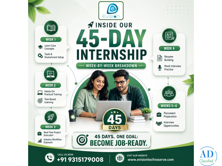 Inside Our 45-Day Job Internship Program - EvisionTechnoserve