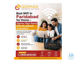 Best WiFi in Faridabad for Home – Gigmax Fiber Broadband Connection