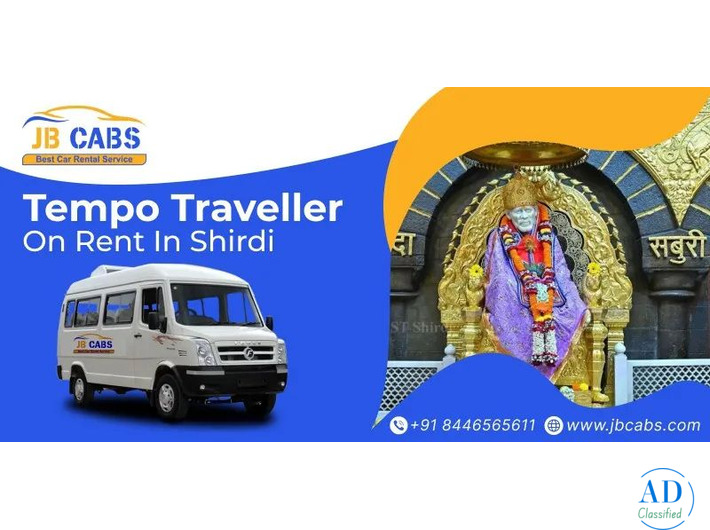 Tempo Traveller on Rent In Shirdi – Comfortable Group Travel with JB Cabs