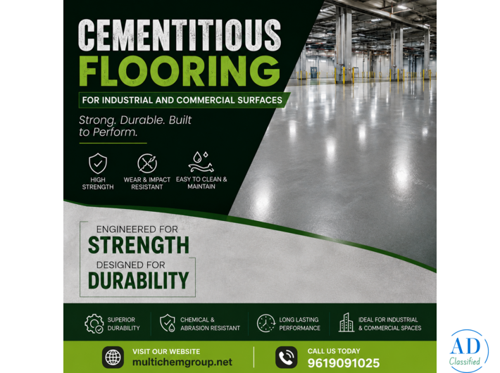 Cementitious Flooring for Industrial and Commercial Surfaces