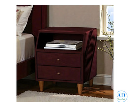 Mid-Century Fabric Upholstered Nightstand