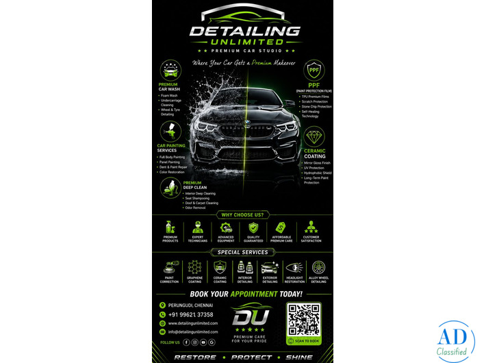 Best Car Detailing in Chennai | Ceramic Coating, PPF & Car Care