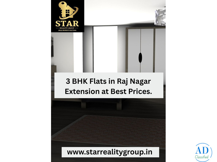3 BHK Flats in Raj Nagar Extension at Best Prices.