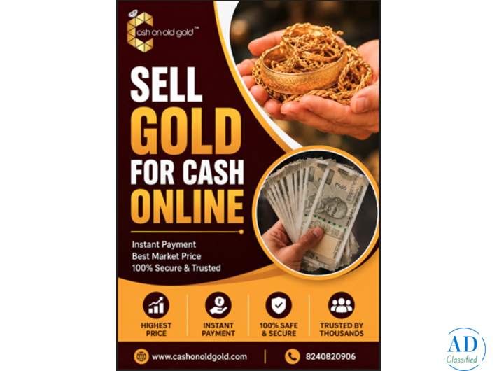 Sell Gold For Cash Online and Receive Quick Payment