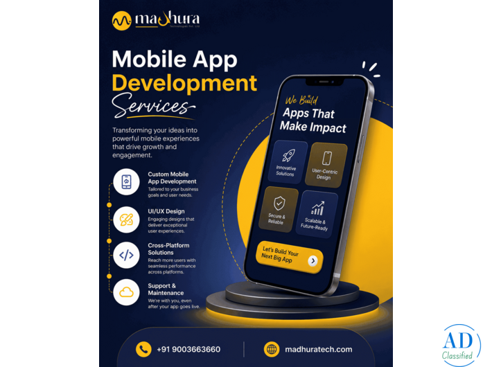 Best Mobile App Development Service in Coimbatore by Madhura Technologies