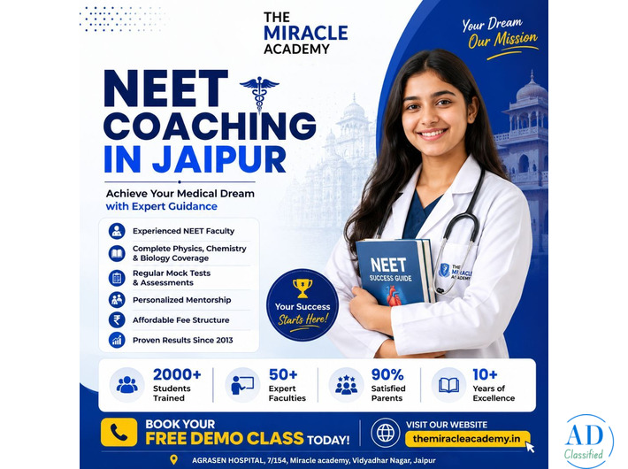 Top NEET Coaching in Jaipur – 100% Dedicated Faculty, High Success Rate