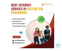 Best WiFi Connection in Sector 21B Faridabad – Gigmax High-Speed Fiber Broadband Services
