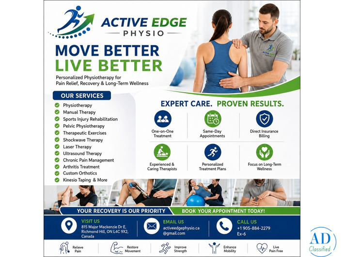 Physiotherapy Clinic in Richmond Hill - Active Edge Physio