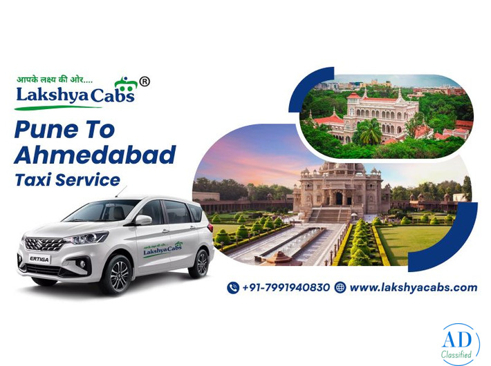 Book One Way Taxi from Pune to Ahmedabad at Best Prices
