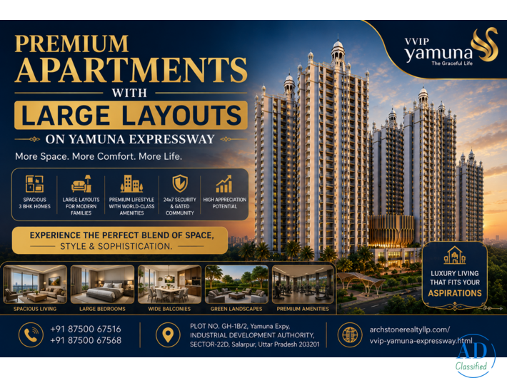 Premium Apartments with Large Layouts on Yamuna Expressway