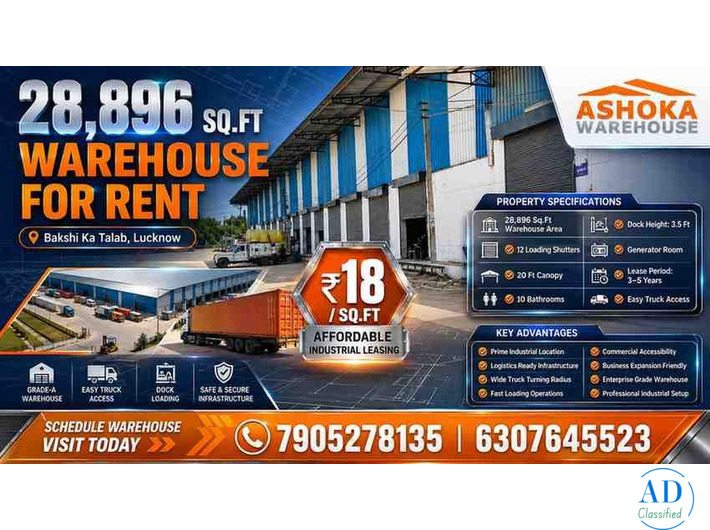 Warehouse On Sitapur Road In Lucknow | Premium Logistics Facility