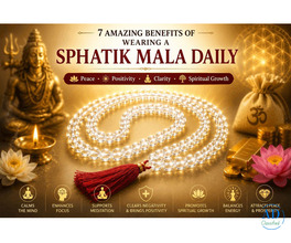 Natural Sphatik Crystal Mala – Prayer Beads for Peace and Positivity
