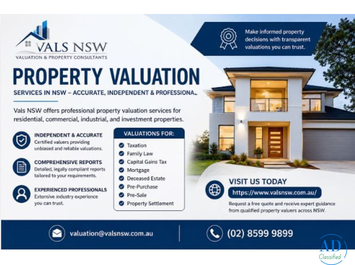 Property Valuation Services in NSW – Accurate, Independent & Professional