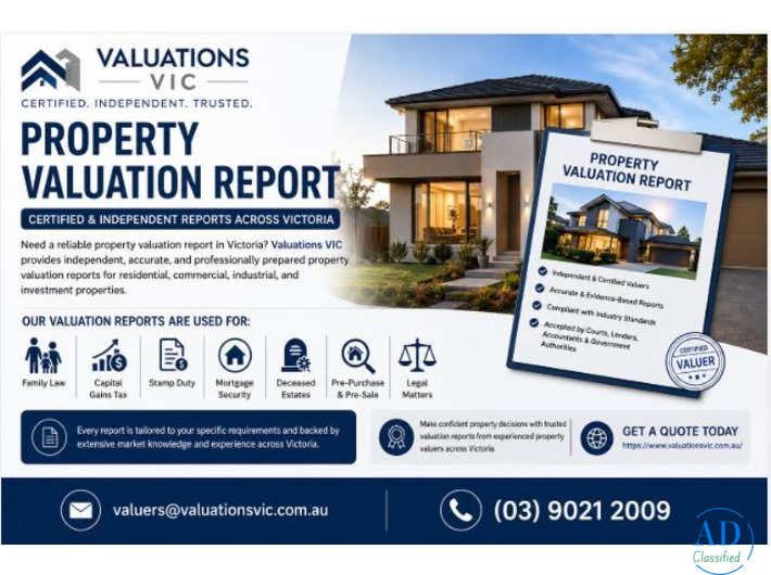 Property Valuation Report – Certified & Independent Reports Across Victoria