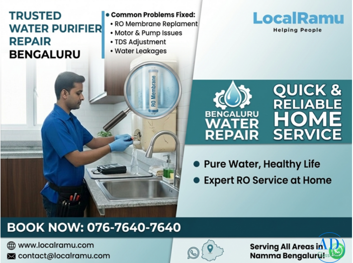Pure Water Starts with a Purifier That Actually Works LocalRamu Fixes It Right