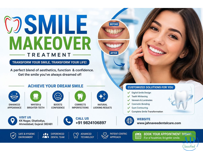 Book Your Smile Makeover Consultation - Jahnavee Dental care