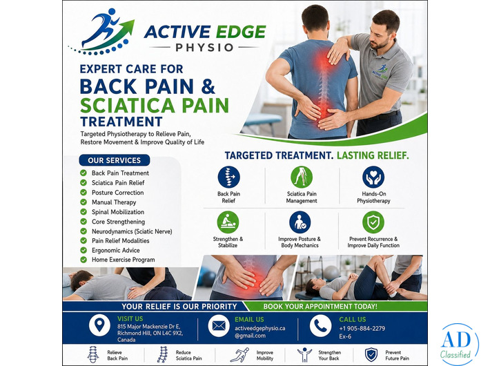 Back Pain and Sciatica Pain Treatment in Richmond Hill