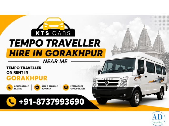 Tempo Traveller Hire in Gorakhpur with KTS Cabs for Every Occasion