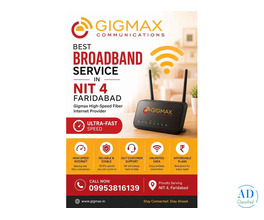 Broadband Service in NIT 4 Faridabad Gigmax Fiber Internet Provider