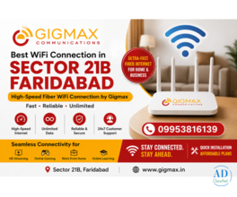 Best WiFi Connection in Sector 21B Faridabad Fiber Connection by Gigmax