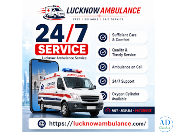 24/7 Advanced ICU Ambulance Service in Lucknow