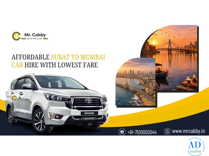 Book Premium Surat to Mumbai Cab Service