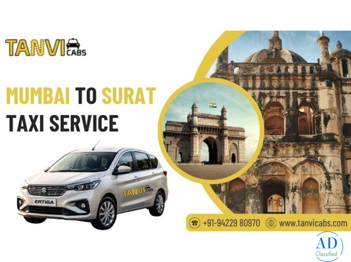 Mumbai to Surat Taxi Service - Tanvi Cabs