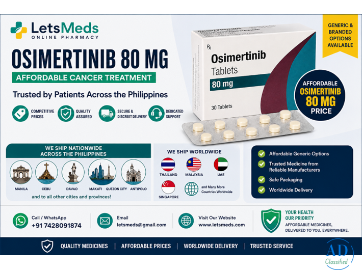 Reliable Worldwide Shipping for Osimertinib 80 mg Tablet In Philippines