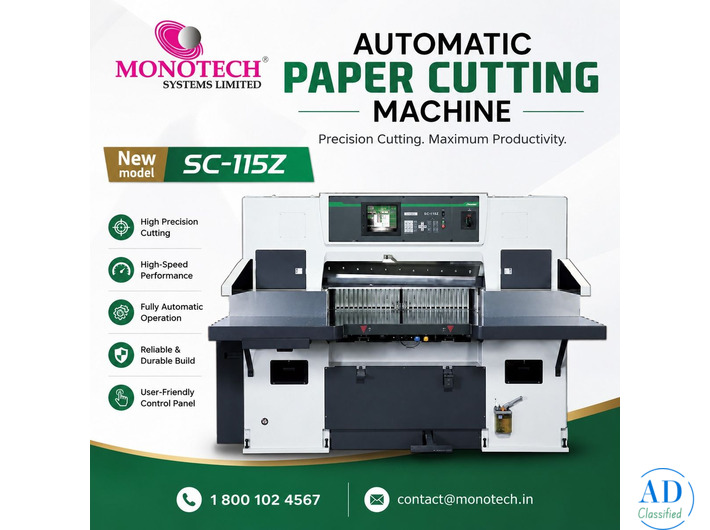 Advanced Automatic Paper Cutting Machine | Monotech