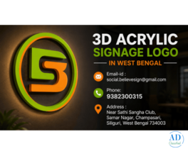 3D Acrylic Signage Logo in west bengal