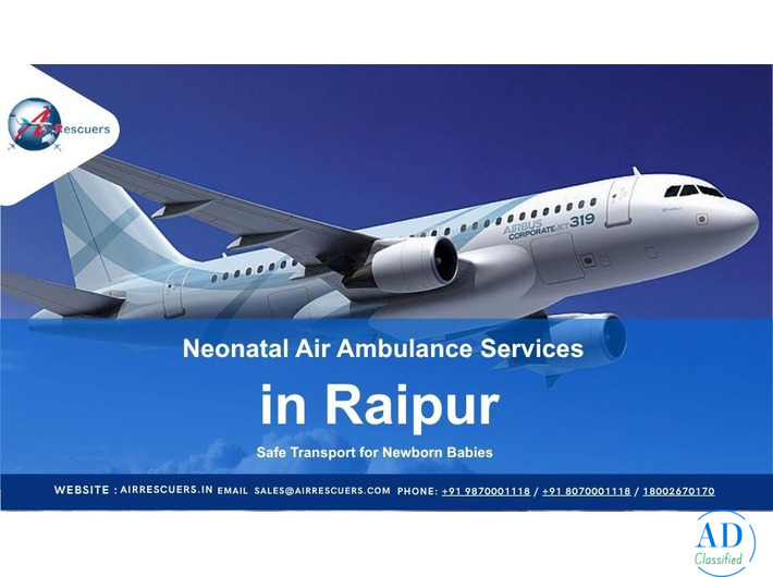 What is the cost of air ambulance services in Raipur ?