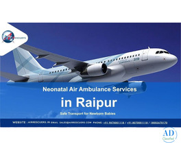 What is the cost of air ambulance services in Raipur ?
