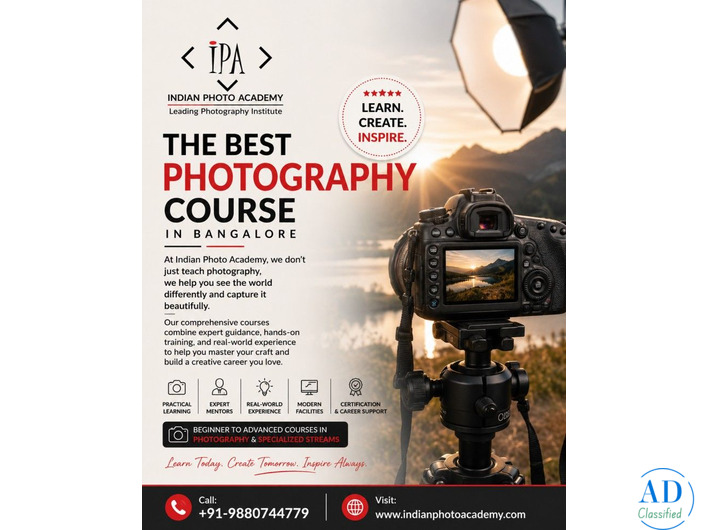 best photography course in Bangalore
