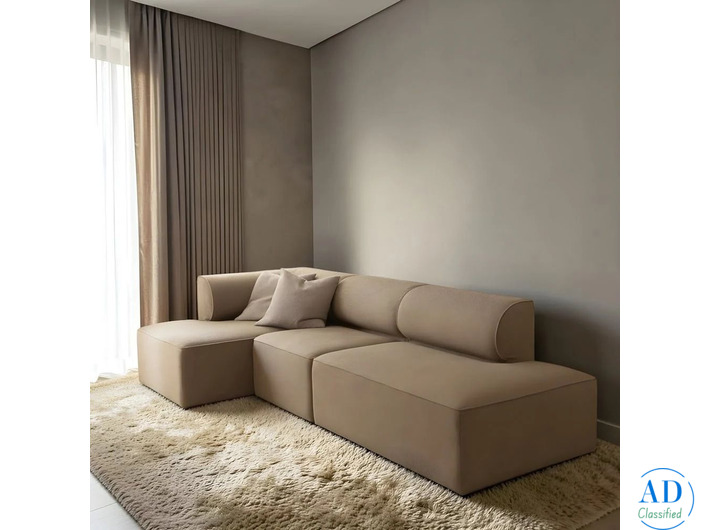Terra Camel — Modular Low-Profile Sectional Sofa