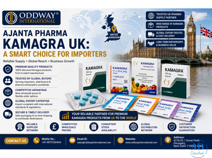 Kamagra UK Wholesale Sourcing for International Markets | Oddway International