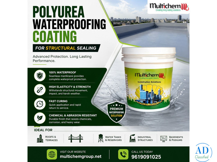 Polyurea Waterproofing Coating for Concrete and Steel