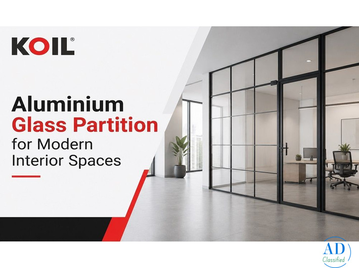 Aluminium Glass Partition for Modern Interior Spaces
