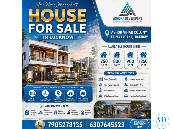 Best Houses For Sale in Lucknow | House in Lucknow by Ashoka Developer