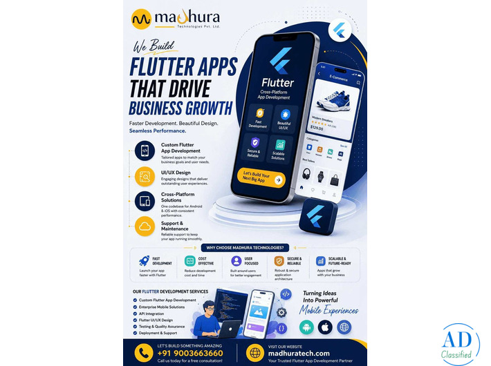Advanced Flutter App Solutions in Coimbatore – Madhura Technologies