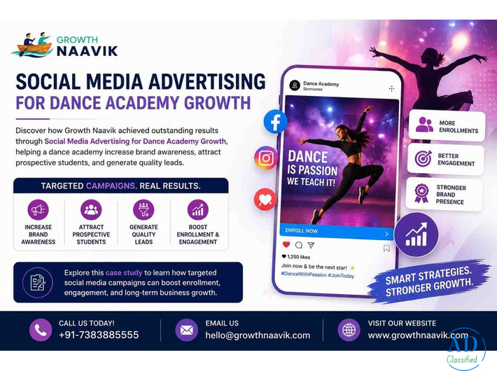 Social Media Advertising for Dance Academy | Growth Naavik