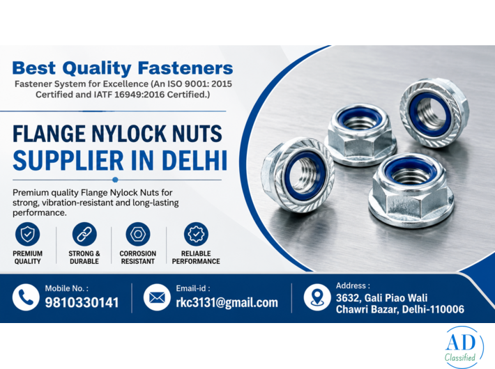 Flange Nylock Nuts Supplier in Delhi