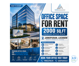 Premium   Sq Ft Office Space for Rent in Lucknow – Grow Your Business in Jankipuram’s