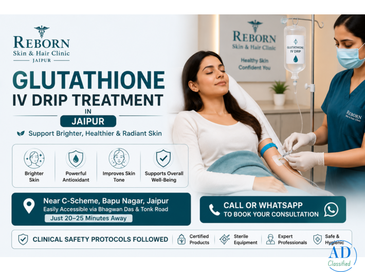 Glutathione IV Treatment in Jaipur for Skin Radiance & Wellness