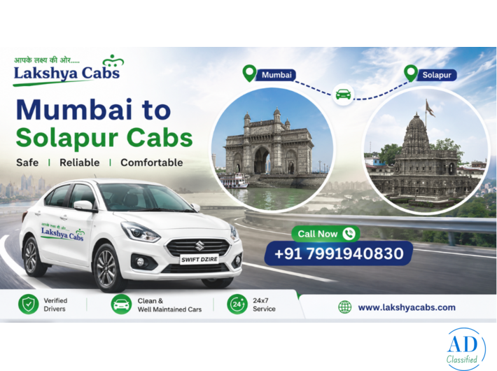 Mumbai to Solapur Taxi Service – Convenient Road Travel