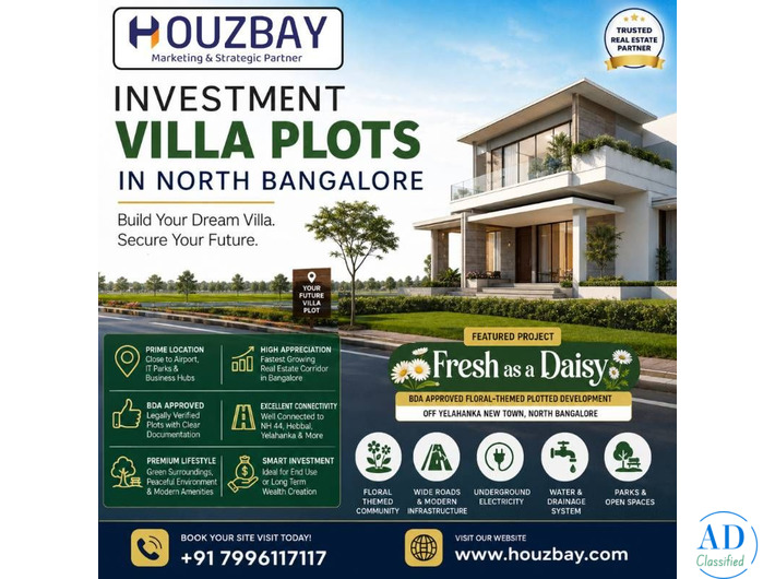 Investment Villa plots in North Bangalore | Houzbay Real Estate Consulting