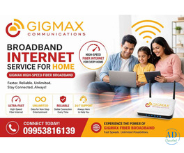 Broadband Internet Service for Home Gigmax HighSpeed Fiber Broadband