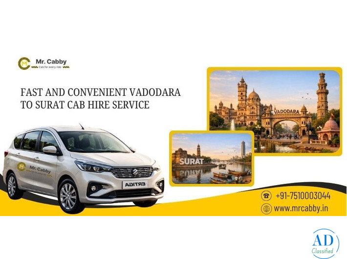 Convenient Vadodara to Surat Cab Booking